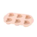 Pink 6-cavity heart silicone cake mold, perfect for baking muffins, chocolate, and jelly. - 6-Cavity Heart Nordic Pink