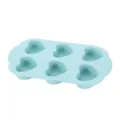 6-Cavity Heart Shaped Silicone Baking Mold Muffin Cup Cake Pan for DIY Pastry Tool - 6-Cavity Heart Nordic Blue