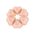 Pink 6-cavity silicone heart cake mold, flexible non-stick baking pan for DIY chocolates. - 6-Cavity Double Heart Nordic Pink