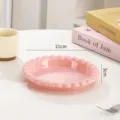 Plato de plástico rosa con ondas estilo ins frutero plato de postre snack 21cm hogar - Rosa