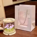 Luce notturna tulipano creativa fai da te decorazione da tavolo regalo atmosfera romantica - 19 Tulipani Viola Torta + Borsa con Finestra
