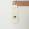 Cute cartoon cat cotton invisible low cut boat socks for women summer thin anti slip - One Size (35-39) / 05 Off-White Cat Embroidery