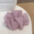 Elegante scrunchie per capelli oversize in organza lavanda fiocco soffice accessorio - viola taro