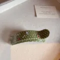 Molla per capelli a pois in acetato coreana, grande artiglio verde per elegante acconciatura. - Verde matcha