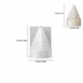 Moule en silicone en forme de sapin de Noel 3D et bougie finie avec des dimensions claires. - Arbre de Noël à Feuilles Côtelées