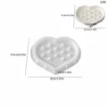 Heart-shaped silicone ring storage tray mold with inner cone pins for jewelry making display. - Heart-Shaped Ring Holder-6280