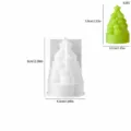 Moule en silicone 3D sapin de noël pour bougies parfumées et plâtre, facile à démouler et durable. - Arbre de Noël Puff