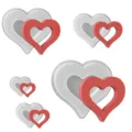 Stampo in silicone a cuore cavo minimalista per candele aromaterapiche fai da te e gesso. - Set di Combinazione Cuore Cavo - 6066