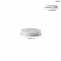 Detailed view of white silicone candle mold showing precise dimensions and circular design. - LOVE Candle Base Mold