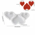 Moule en silicone pour artisanat, forme de triple cœur, outil de coulage époxy, résistant. - Cœur Triple-6118