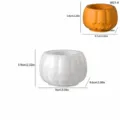 Vue détaillée du pot de stockage de citrouille, dimensions du conteneur d'Halloween. - Fond de Boîte de Rangement Citrouille Chapeau de Fantôme-6021A