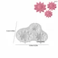 Moule à fleurs en silicone 3 cavités tournesol pour résine plâtre et bougie craft SKU - Tournesol Triple à Pétales Pointus-6117