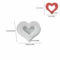 Stampo in silicone a cuore per candele fai da te e gesso, grande design cavo decorativo. - Cuore Cavo - 6066L