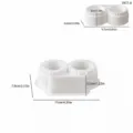 Moule en silicone pour porte-bougie double trou bricolage resine epoxy blanc neuf base - Base de Bougeoir à Double Trou-5977A