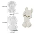 Silicone alpaca mold set with dimension details, perfect for DIY craft and home decor projects. - Alpaca Combination Set-5895