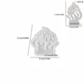 Moule en silicone pour bougeoir, forme de flamme moule de coulée pour décoration maison. - Insert de Bougeoir à Double Trou-5977B