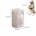 Σιλικόνη καλούπι κεριού σκελετού, Halloween φάντασμα γύψο DIY διακοσμητικό καλούπι με διαστάσεις. - Κρανίο με Μανδύα (SGMJ1606)