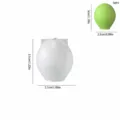 Vue de détail rapprochée du moule à bougie en silicone ballon 3D avec dimensions. - Ballon Moyen 002-5691
