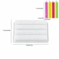 Silicone mold for long strip candles with English letters, ideal for DIY aromatherapy crafts. - 4-Cavity Long Strip Blessing Candle 002