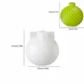 Moule à bougie en silicone sphère spirale 3D fabrication artisanale plâtre. - Grand (5638)