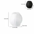Schéma de dimensions détaillé du moule en silicone rayé pour vase et décoration en plâtre. - Vase Rayé Rotatif Court-4819