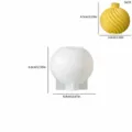 Detail du moule a bougie boule spirale en silicone avec cotes precises et produit fini. - Petit (5639)