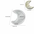 Moule en silicone pour plateau lune avec dimensions détaillées pour bougeoirs et aromathérapie. - Bougeoir Lune (6073)
