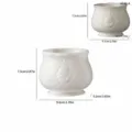 Moule en silicone pour bougeoir en relief vintage DIY conteneur plâtre détails vue - Base de Tasse à Bougie Relief Rétro-4748A