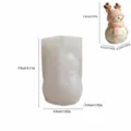 Moule en silicone bonhomme de neige flocon de neige de Noël vue détaillée avec dimensions. - Bonhomme de Neige Chapeau Bois de Cerf Flocon