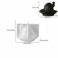 Moule en silicone pour couvercle de pot bougie chapeau de sorcière Halloween toile d'araignée. - Couvercle de Pot Chapeau de Sorcière-6060B