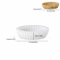 Molde de silicona para bandeja de almacenamiento ovalada ondulada DIY plato decorativo estriado - Mediano (6088M)
