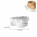 Vista dettagliata dello stampo in silicone per vaso di fiori tartaruga drago e finitura con misure. - Vaso di Fiori Dioscorea Elephantipes-5399
