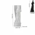 Moule en silicone reine d'échecs 3D européenne pour résine époxy DIY et fabrication de bougies. - Reine d'Échecs (5667B)
