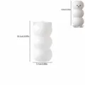 Vue détaillée du moule à bougie en silicone sphérique empilé à trois couches avec dimensions. - Bougeoir Rond Empilable à 3 Couches (5763)