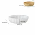 Molde de silicona para bandeja ovalada de ondas DIY plato de vela plisado a rayas útil - Grande (6088L)