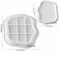 Moule en silicone pour base de boîte de rangement château, moulage résine époxy, plateau blanc. - Plateau de Boîte de Rangement Château-6177C