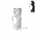 Vue détaillée du moule en silicone chevalier d'échecs 3D européen pour résine cristal DIY. - Cavalier d'Échecs (5667D)