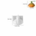 Détail du moule en silicone montrant les dimensions et la forme du couvercle de citrouille. - Couvercle de Boîte de Rangement Citrouille (6160B)