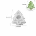 Moule en silicone pour bougeoir sapin de Noël avec relief flocon pour loisirs créatifs diy - Bougeoir Sapin de Noël-6078