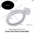 Moule en silicone pour cadre photo couronne européenne DIY ovale résine tableau des tailles. - Cadre Photo Ovale Couronne 002-1316