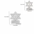 Moule en silicone pour insert de bougeoir double flamme symbole hexagramme résine outil - Insert de Bougeoir à Double Trou-5977C
