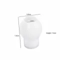 White silicone mold for mini candle holder vase DIY craft geometric shape 7.9cm height - Mini Candle Holder Vase B02-3340