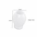 White mini candlestick vase silicone mold, 8.6cm height, perfect for DIY crafts and home decor. - Mini Candle Holder Vase C03-3341