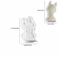 Moule en Silicone Alpaga Forme Mignonne Animal Moule de Bricolage Pot de Rangement - Couvercle Inférieur Alpaga-5895A