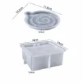 Silicone mold set for cute vortex round coaster and square storage box diy crafting tool. - 1332 Coaster 1+5 Combination Mold