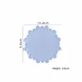 Small silicone flower coaster mold with hanging hole, 10.2x9.8cm craft casting mold. - Small (10.2x9.8cm)