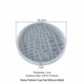 Moule en silicone pour sous-verre, texture de pierre, outil de moulage DIY pratique. - Sous-verre Motif Pierre (D01-1637D)