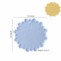 Flower coaster silicone mold, daisy tray resin casting mold with hanging hole for DIY craft. - Medium (15.5x14.8cm)