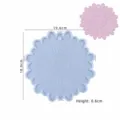 Large flower silicone mold for coaster, DIY epoxy resin casting tray mold, craft supply. - Large (19.6x18.8cm)