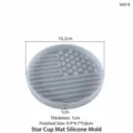 Star flag silicone coaster mold for DIY crafts, flexible resin casting mat base pad. - Star Coaster (E01-1637E)